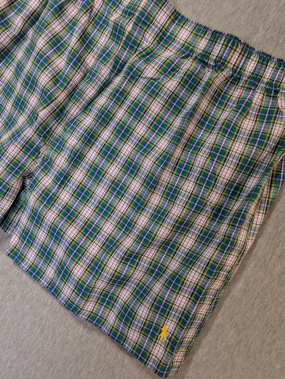 Polo Ralph Lauren Woven Plaid Boxers Men's XL Green Cotton NWOT